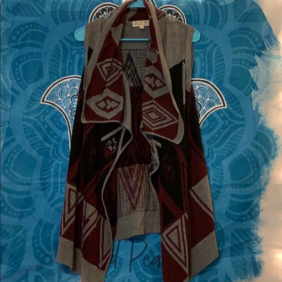Pink Rose Sweaters - Sleeveless cardigan